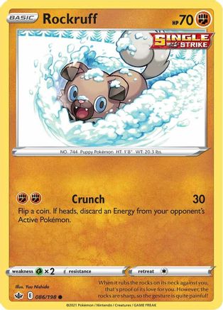 Rockruff 086  - Reverse Holofoil  - Common