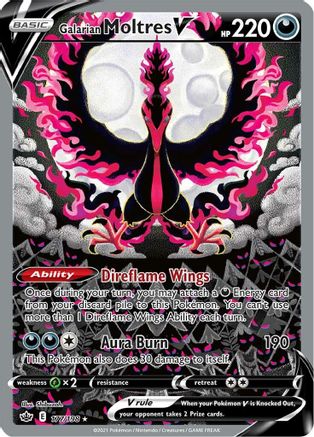 Galarian Moltres V (Alternate Full Art) 177  - Holofoil  - Ultra Rare