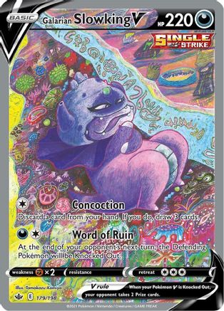 Galarian Slowking V (Alternate Full Art) 179/198  - Holofoil SWSH06 Chilling Reign - Ultra Rare