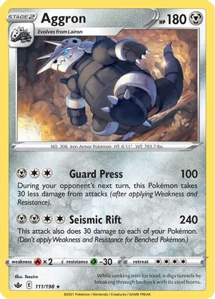 Aggron 111  - Reverse Holofoil  - Rare