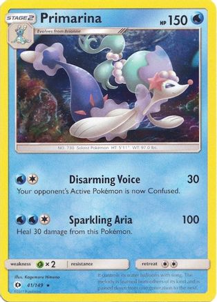 Primarina (Water Web Holo) 041/149  - Holofoil Miscellaneous Cards & Products - Holo Rare