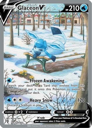 Glaceon V (Alternate Full Art) 175  - Holofoil  - Ultra Rare