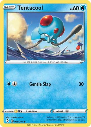 Tentacool 026  - Reverse Holofoil  - Common