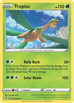 Tropius 006  - Reverse Holofoil  - Rare