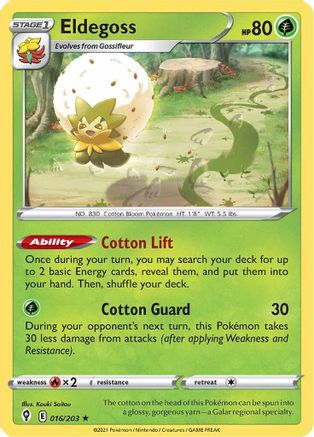 Eldegoss 016  - Reverse Holofoil  - Holo Rare