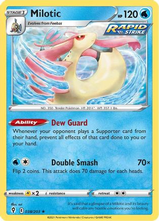 Milotic 038  - Reverse Holofoil  - Rare