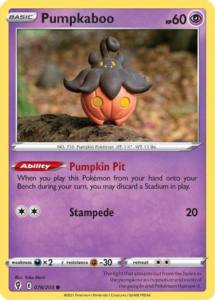 Pumpkaboo 076  - Reverse Holofoil  - Common