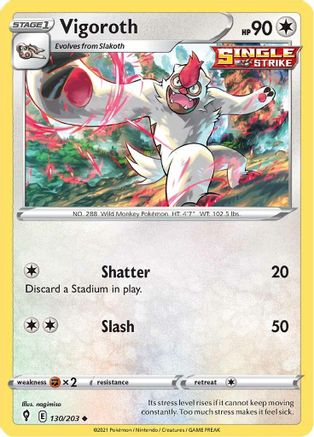 Vigoroth 130  - Reverse Holofoil  - Uncommon