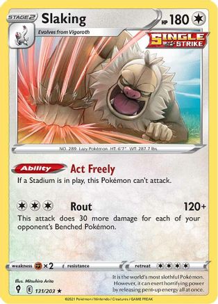 Slaking 131  - Reverse Holofoil  - Holo Rare