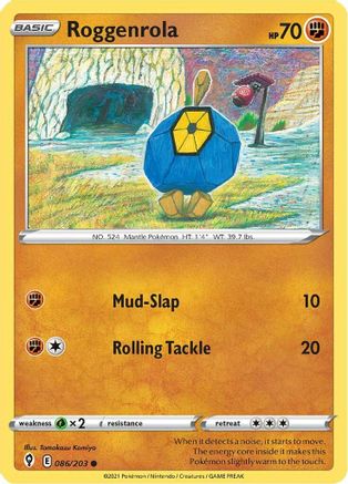 Roggenrola 086  - Reverse Holofoil  - Common
