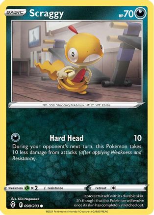 Scraggy 098  - Reverse Holofoil  - Common