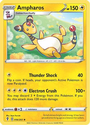 Ampharos 056  - Reverse Holofoil  - Rare