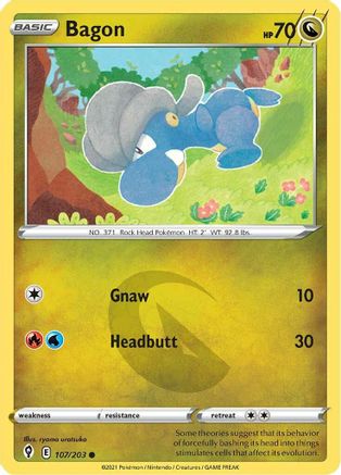 Bagon 107  - Reverse Holofoil  - Common