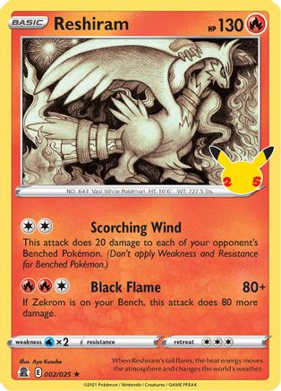 Reshiram 002  - Holofoil  - Holo Rare