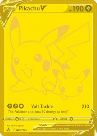 Pikachu V SWSH145  - Holofoil SWSH Sword & Shield Promo Cards - Promo