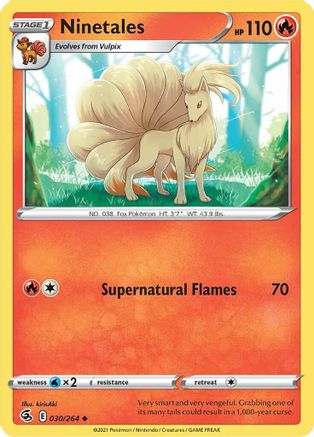 Ninetales (30) (30) 030  - Reverse Holofoil  - Uncommon