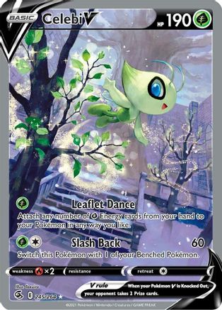 Celebi V (Alternate Full Art) 245/264  - Holofoil SWSH08 Fusion Strike - Ultra Rare