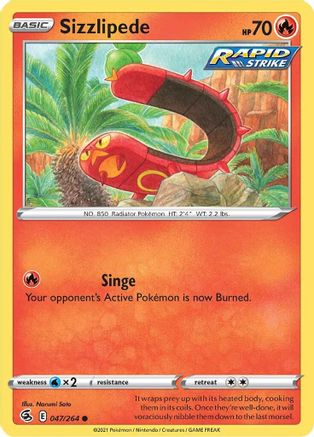 Sizzlipede (47) (47) 047  - Reverse Holofoil  - Common