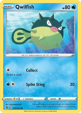 Qwilfish 060  - Reverse Holofoil  - Common