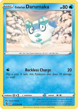 Galarian Darumaka 071  - Reverse Holofoil  - Common