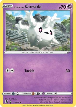 Galarian Corsola 117  - Reverse Holofoil  - Common