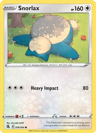 Snorlax 206  - Reverse Holofoil  - Common