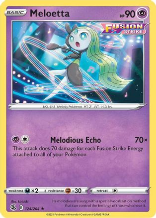 Meloetta 124  - Reverse Holofoil  - Rare