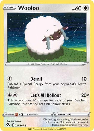 Wooloo (221) (221) 221  - Reverse Holofoil  - Common
