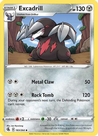 Excadrill 183  - Reverse Holofoil  - Uncommon