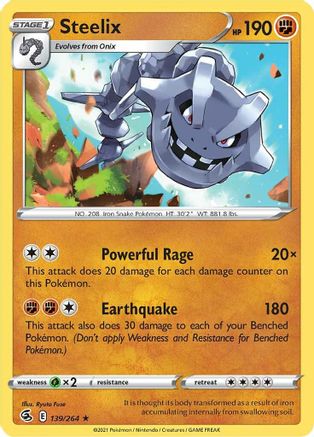 Steelix 139  - Reverse Holofoil  - Holo Rare