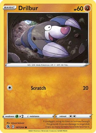 Drilbur 147  - Reverse Holofoil  - Common
