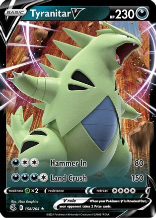Tyranitar V 158  - Holofoil  - Ultra Rare