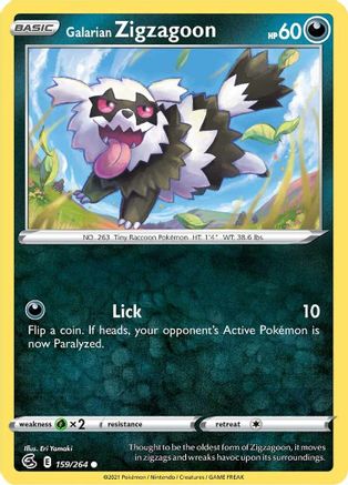 Galarian Zigzagoon 159   - Common