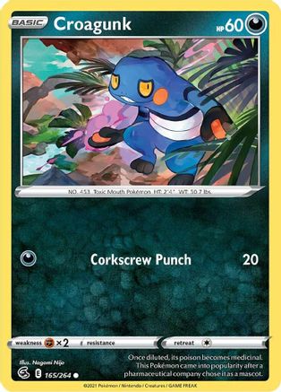 Croagunk 165  - Reverse Holofoil  - Common