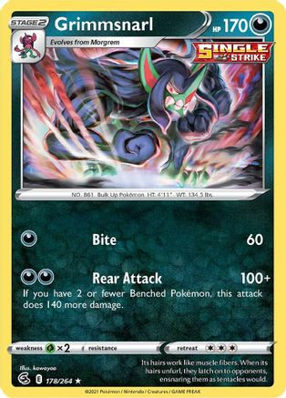 Grimmsnarl 178  - Reverse Holofoil  - Holo Rare