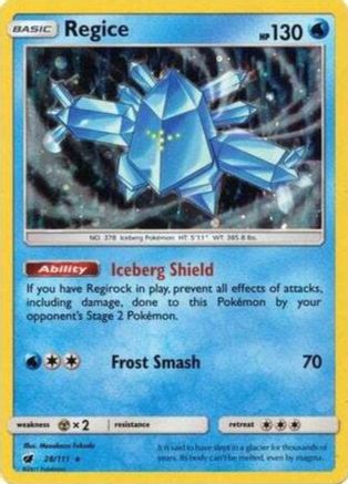 Regice (Cosmos Holo) 028/111  - Holofoil SM Promos - Promo