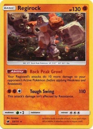 Regirock - 53/111 (Cosmos Holo)/111  - Holofoil SM Promos - Promo