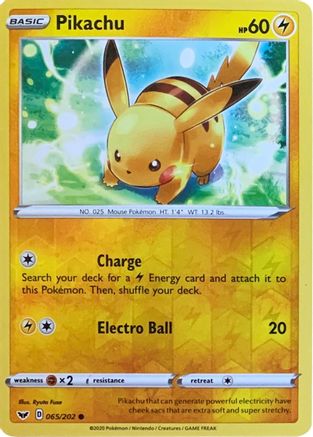 Pikachu (Reverse Cosmos Holo) 065/202  - Reverse Holofoil Miscellaneous Cards & Products - Promo
