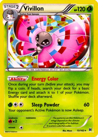 Vivillon (Cosmos Holo) 015/162  - Holofoil Miscellaneous Cards & Products - Promo
