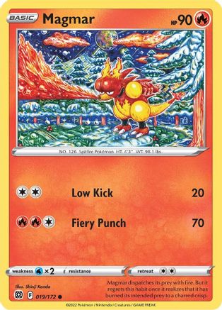 Magmar 019  - Reverse Holofoil  - Common