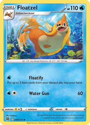 Floatzel 039  - Reverse Holofoil  - Uncommon