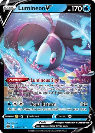 Lumineon V 040  - Holofoil  - Ultra Rare
