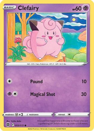 Clefairy 053  - Reverse Holofoil  - Common