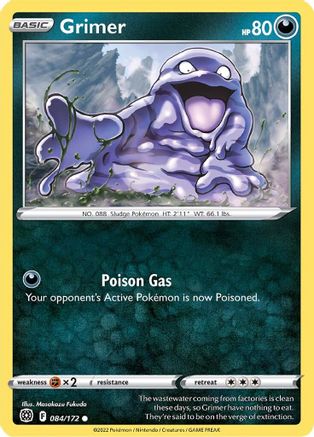 Grimer 084  - Reverse Holofoil  - Common