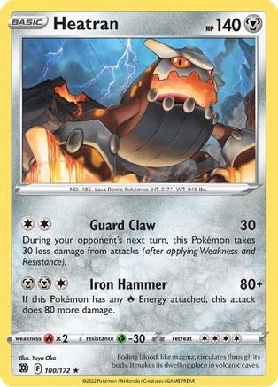 Heatran 100  - Reverse Holofoil  - Rare