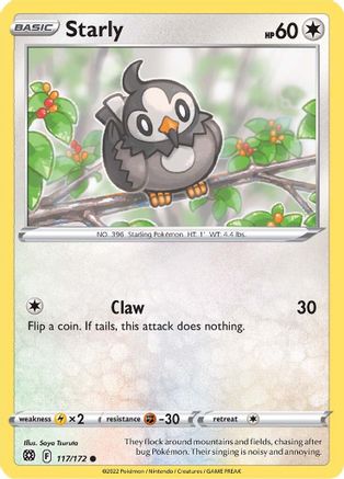 Starly 117  - Reverse Holofoil  - Common