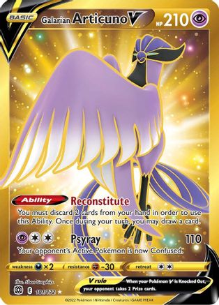 Galarian Articuno V (Secret) 181  - Holofoil  - Secret Rare