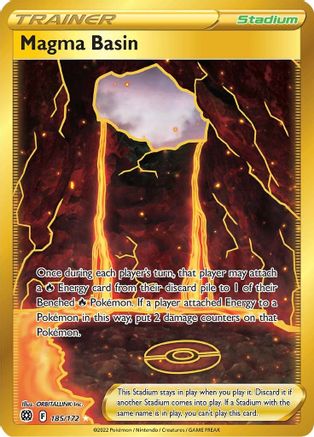Magma Basin (Secret) 185/172  - Holofoil SWSH09 Brilliant Stars - Secret Rare