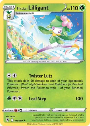 Hisuian Lilligant 016  - Reverse Holofoil  - Holo Rare