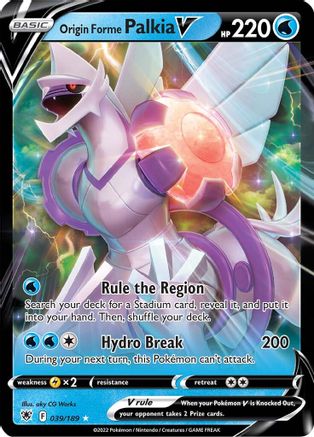 Origin Forme Palkia V 039  - Holofoil  - Ultra Rare